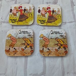 Vintage Tom Browne coasters